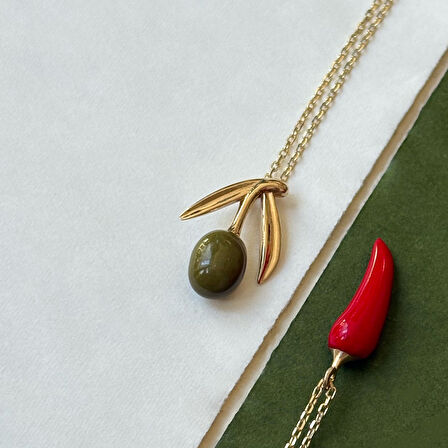 Big Yeşil Zeytin Kolye