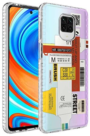 Xiaomi Redmi Note 9S Kılıf Airbag Kenarlı Renkli Desenli Elegans Silikon