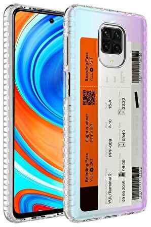 Xiaomi Redmi Note 9S Kılıf Airbag Kenarlı Renkli Desenli Elegans Silikon