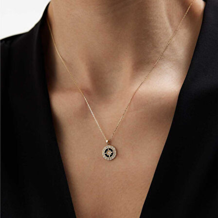 Mineli Kutup Yıldızı Kolye