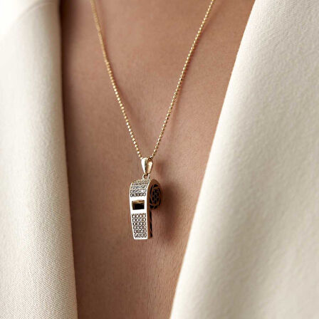 Taşlı Düdük Kolye