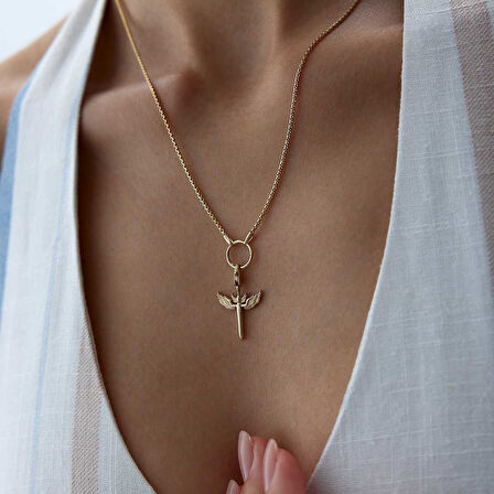 Charm Halkalı Mikail Kılıcı Kolye