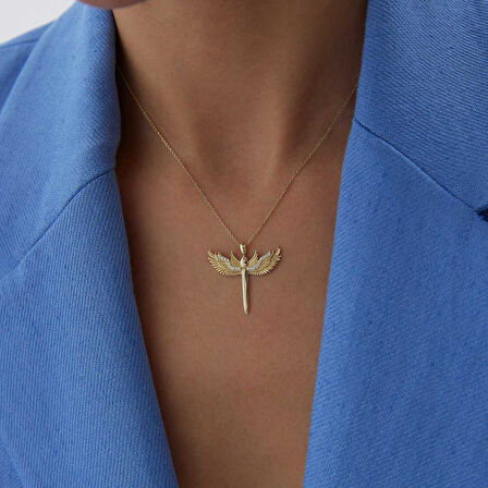 Sıra Taslı Mikail Kılıcı Kolye