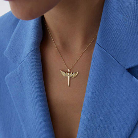 Sıra Taslı Mikail Kılıcı Kolye