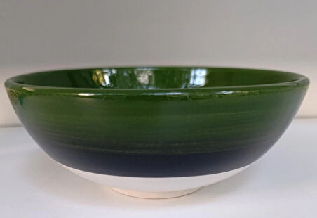 El Yapımı Zeytin Desenli 16x6,5 cm Seramik Kase