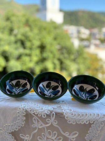 El Yapımı 13 cm Sosluk Çerezlik Reçellik Seramik Kase 