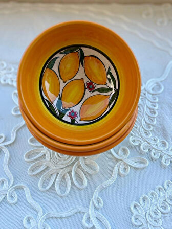 El Yapımı 13 cm Sosluk Çerezlik Reçellik Seramik Kase 