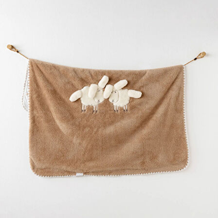 Andywawa AC26168 Tinny S Sheeps Battaniye 90x85 Beige