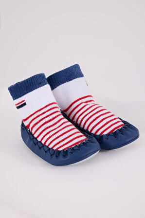 U.S. Polo Assn Çarık Çorap USB2600 Beyaz-Lacivert