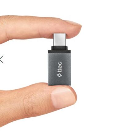 Ttec Type-C to USB 3.0 Dönüştürücü Adaptör, 5 Gbps Veri Aktarım Mini Otg Type C Type-c Dönüştürücü