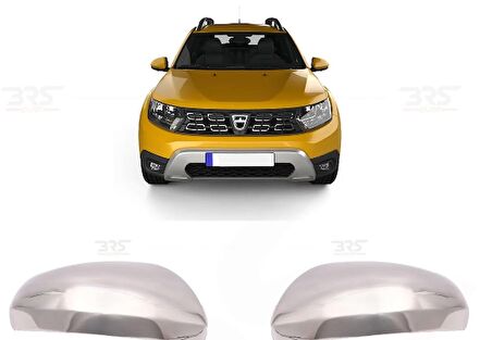 Dacia Duster 2018 Üzeri Paslanmaz Çelik Ayna Kapağı 