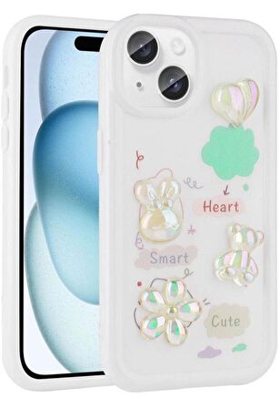 iPhone 13 Uyumlu Kılıf Kabartma Figürlü Parlak Toys Silikon Kapak