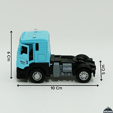 Oyuncak Metal Kasa Kapıları Açılan Çek Bırak Dorseli Model Çekici Tır Die-Cast 25 Cm Mavi
