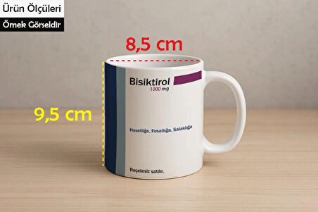 Bisiktirol İlaç Baskılı Kupa Bardak Komik Yazılı Kupa Bardak