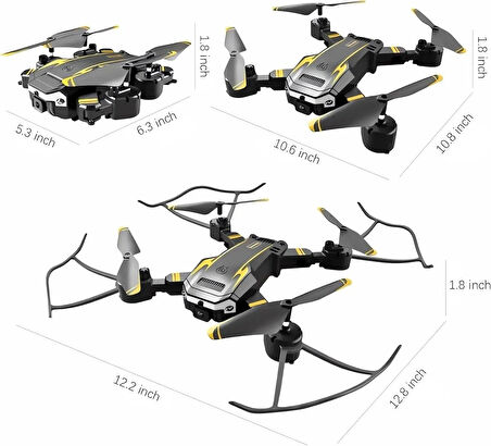 S6 Kumandalı, Katlanabilir, Profesyonel HD Kamera, Wifi, FPV Fotoğraf Quadcopter Selfie Drone