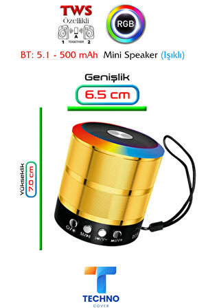 Bluetooth Özellikli Ses Bombası Mini Speaker (KLN-190)