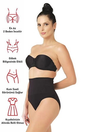 Siyah 2021 Double Düşük Bel Slip Korse