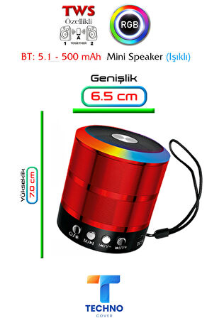 Bluetooth Özellikli Ses Bombası Mini Speaker (KLN-190)
