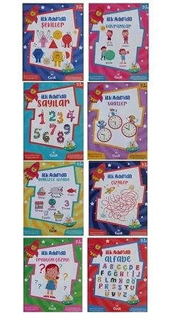 5+ Yaş Çocuklar İçin İlk Adımda Aktivite Ve Etkinlik Kitapları 8 Kitap