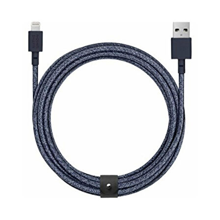 Native Union Şarj Kablosu Lightning Belt Cable 3m Indigo