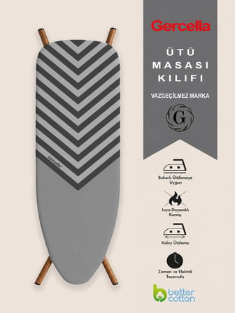 (HEDİYELİ) SEVEN HİLL (XXL BEDEN) (60X162 CM ) ÜTÜ MASASI KILIFI