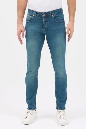 Erkek Slim Fit Dar Kesim Pamuklu Esnek Likralı Denim Jean Kot Pantolon