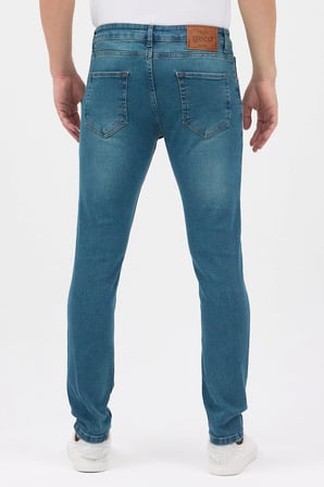 Erkek Slim Fit Dar Kesim Pamuklu Esnek Likralı Denim Jean Kot Pantolon