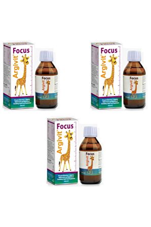 Argivit Focus Şurup 150 ml Dikkat Eksikliği Ve Boy Uzamasına Yardımcı X 3