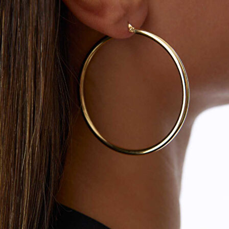 Büyük Boy Bombe Halka Küpe