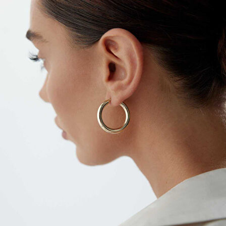 Large 4mm Bombe Halka Küpe