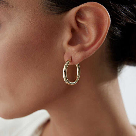 Large 4mm Bombe Halka Küpe