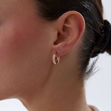 Small 3mm Oval Boru Halka Küpe