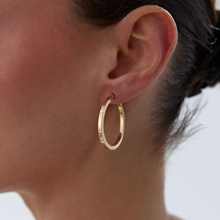 XLarge 2.50mm Kenarlı Boru Halka Küpe