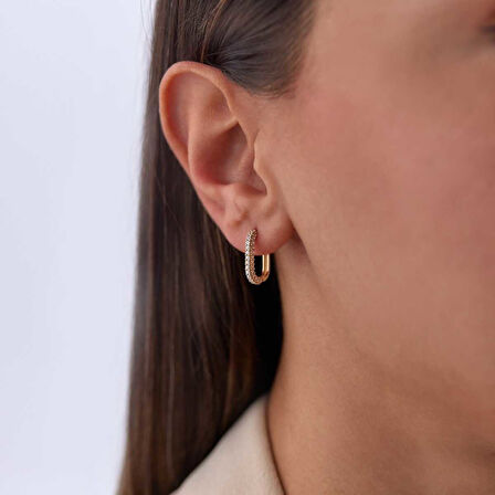 Taş Kaplamalı Ataç Küpe