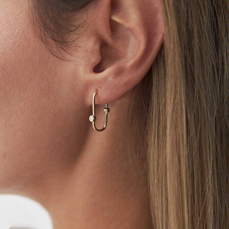 Tek Taşlı Ataç Küpe