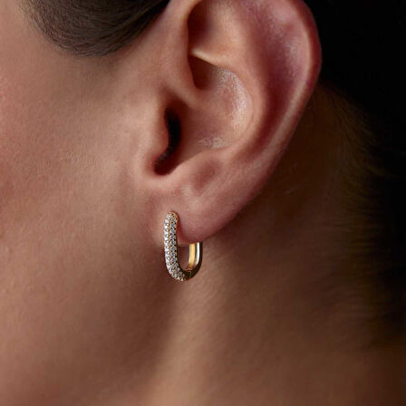 Bombe Taşlı Ataç Küpe