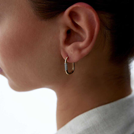 Şerit Taşlı Ataç Küpe