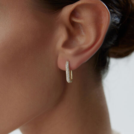 Full Taşlı Ataç Küpe