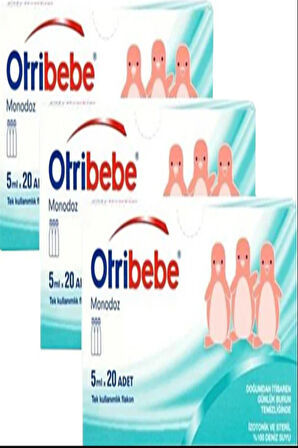 Otribebe Monodoz 5 ml 20 Flakon 3'lü Paket İzotonik Deniz Suyu