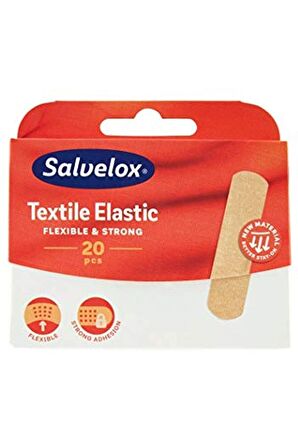 Salvelox Textile Elastic - Tekstil Elastik Yara Bandı 20 Adet