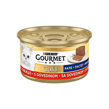 Purina Gourmet Gold Sığır Etli Yaş Kedi Maması 6 x 85 Gr