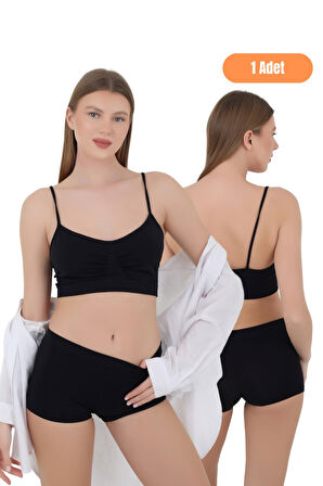 Kadın Mikro Fiber Kısa Boxer - 3'lü Özel Paket (Siyah, Beyaz, Ten Renk)