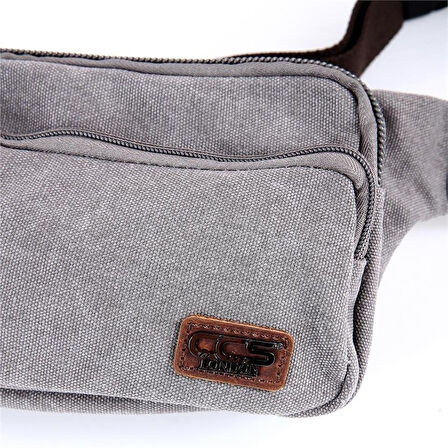 Ççs 31467 Kanvas Bel Çantası Gri
