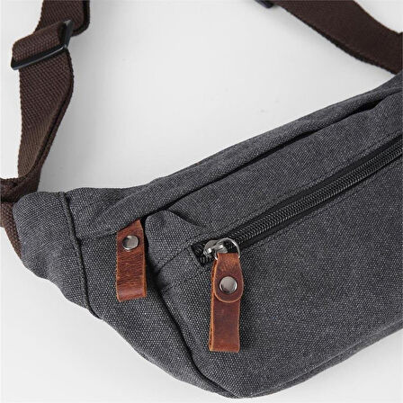 Ççs 31516 Sport Kanvas Bel Çantası Siyah