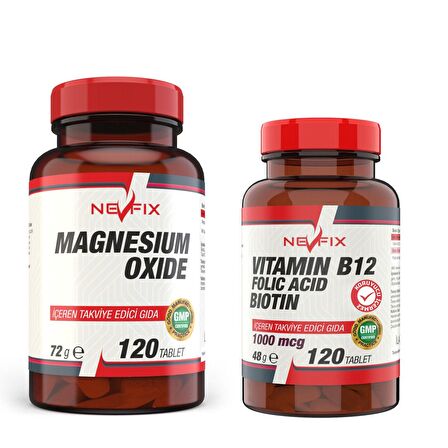 Magnezyum 250 mg 120 Tablet B12 Folic Acid&Biotin 120 Tablet