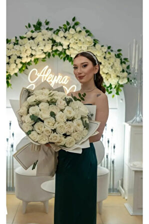 Beyaz gül Kız isteme ciceği ,isteme buketi 30lu gül