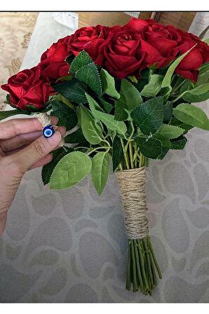 Kırmızı kadife gül gelin buketi,trend ,yeni model