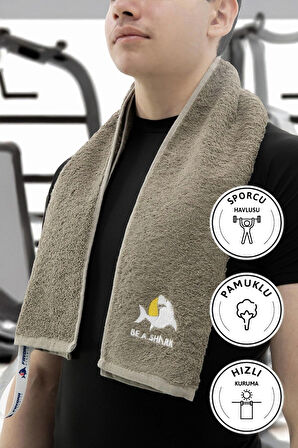 Sporcu Antrenman Havlusu Gym Fitness Plates Boks Tenis Spor Havlusu