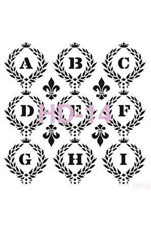 Hd014 Home Dekor Stencil 45x45