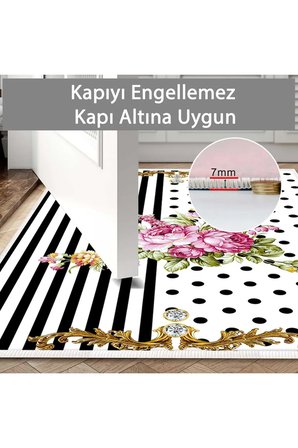 Banyo Paspası, Yumuşak Banyo Halısı, Kaymaz Dot Tabanlı, Yıkanabilir - 60x100